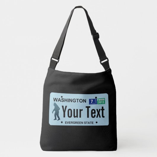 Washington Sasquatch License Bord Crossbody Tas (Voorkant)