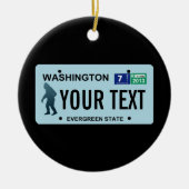 Washington Sasquatch License Bord Keramisch Ornament (Voorkant)
