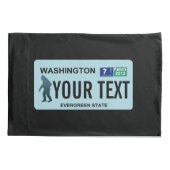 Washington Sasquatch License Bord Kussensloop (Achterkant)