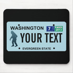 Washington Sasquatch License Bord Muismat