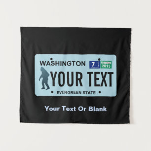 Washington Sasquatch License Bord Wandkleed