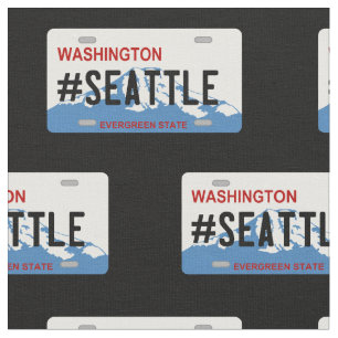 Washington Seattle licence bord fabric Stof