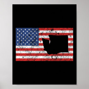 Washington Seattle Spokane Tacoma Vancouver Olympi Poster