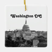 Washington Skyline geëtst Keramisch Ornament (Voorkant)