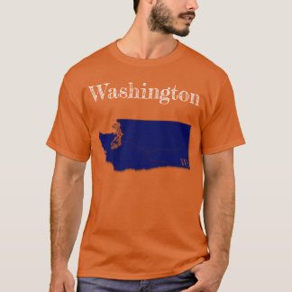 Washington-snelwegen [marineblauw ontwerp] t-shirt