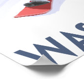 Washington Snowboarding Vintage Travel Poster (Hoek)