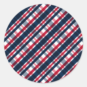 Washington Sports Fan Blue White Play Ronde Sticker