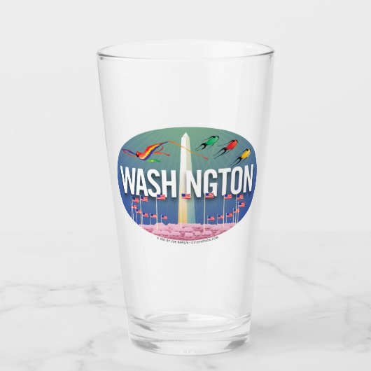 Washington Springtime Cherry Blossom Glas (Voorkant)