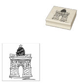 Washington Square Arch Tree NYC Kerstvakantie Rubberstempel (Gestempeld)