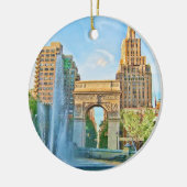 Washington Square Park, NYC Keramisch Ornament (Links)