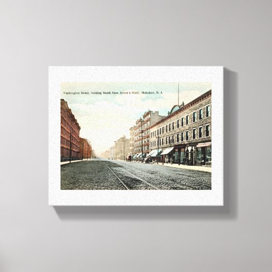 Washington St., Hoboken, New Jersey  Canvas Afdruk (Voorkant)
