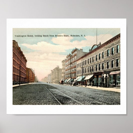 Washington St., Hoboken, New Jersey  Poster (Voorkant)
