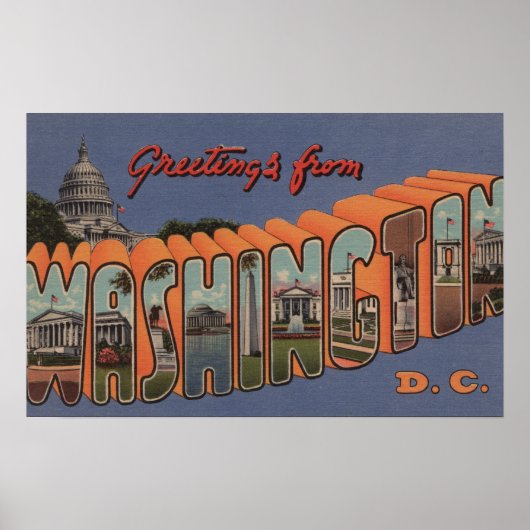 Washington (staat) - Grote letterscènes 2 Poster (Voorkant)