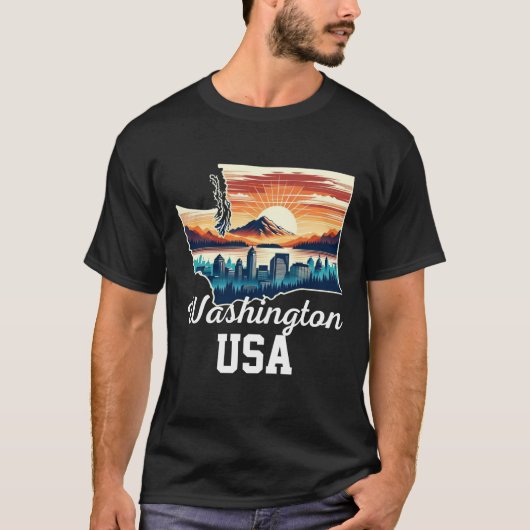 Washington stad t-shirt (Voorkant)