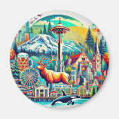 Washington State Adventure Magnet (Devant)