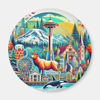 Washington State Adventure Magnet Magneet
