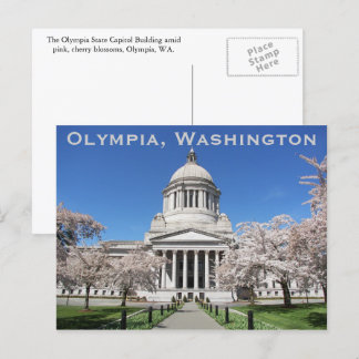 Washington State Capitol Spring Travel Briefkaart