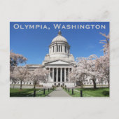 Washington State Capitol Spring Travel Briefkaart (Voorkant)