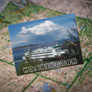 Washington State Ferry Travel Foto Briefkaart