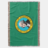 Washington State Flag Design Decor Deken (Voorkant Verticaal)