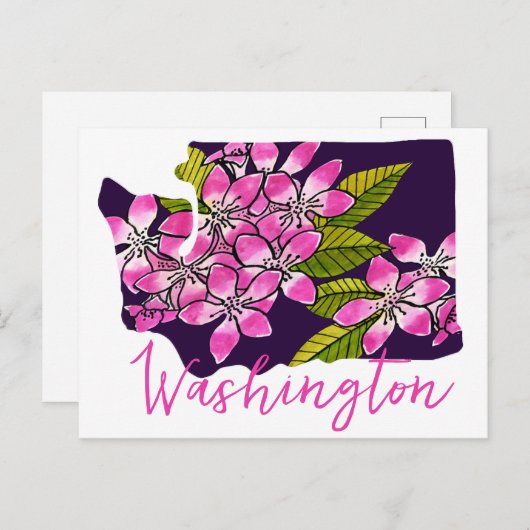 Washington State Flower Briefkaart (Voorkant / Achterkant)