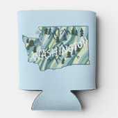 Washington State Illustrated Map Blikjeskoeler (Achterkant)