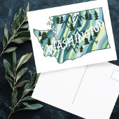 Washington State Illustrated Map Briefkaart