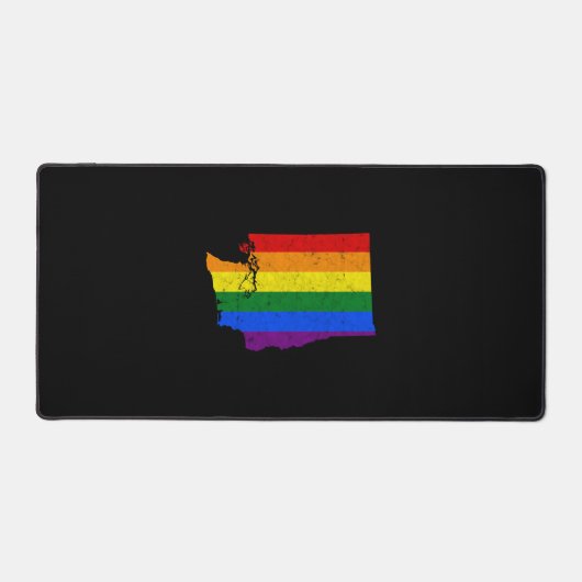 Washington State Lgbt Rainbow Flag Bureaumat (Voorkant)
