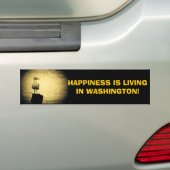 Washington State Living Happiness Meme Bumpersticker (Op auto)
