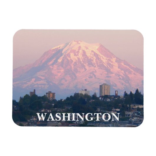 Washington State Mount Rainier Landschap Magneet (Horizontaal)