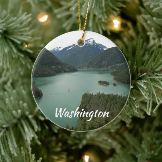 Washington State North Cascades Foto Keramisch Ornament (Boom)