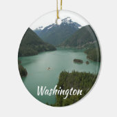 Washington State North Cascades Foto Keramisch Ornament (Links)