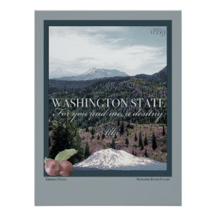 Washington State Poster Art Perfect Poster