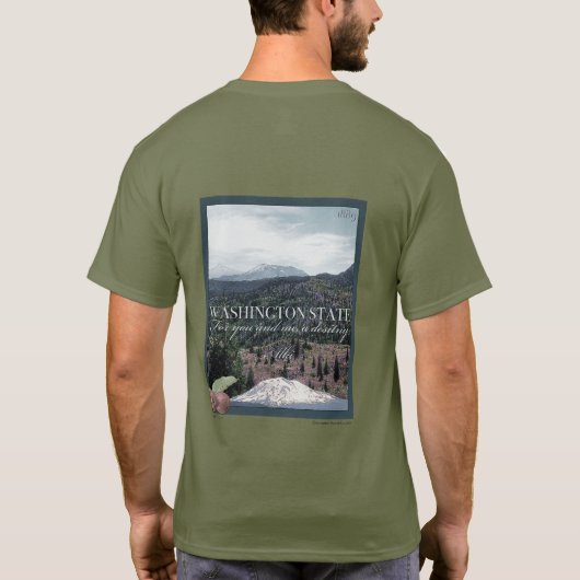Washington State Poster Art T-shirt (Achterkant)