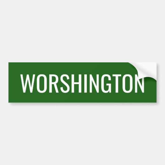 Washington State Pronunciation Bumpersticker (Voorkant)