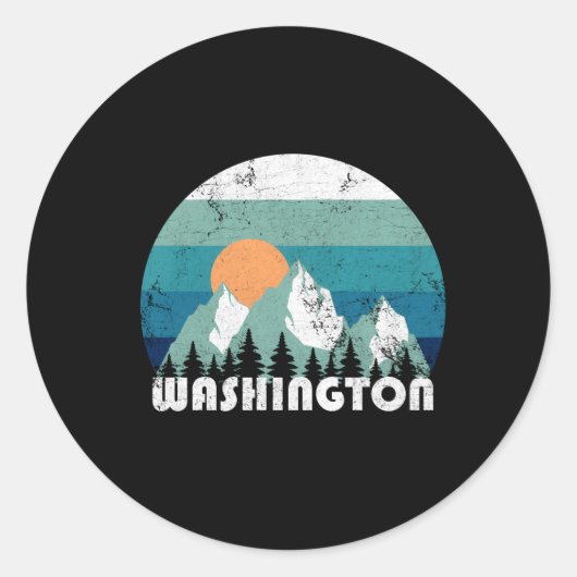 Washington State Ronde Sticker (Voorkant)