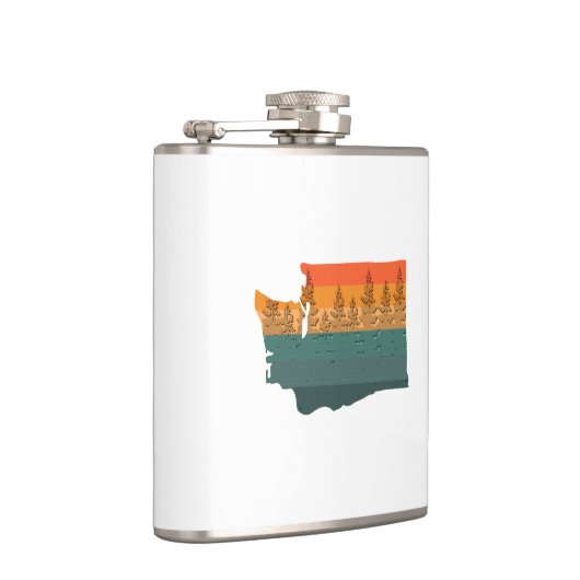 Washington State Tree Silhouette Heupfles (Rechts)