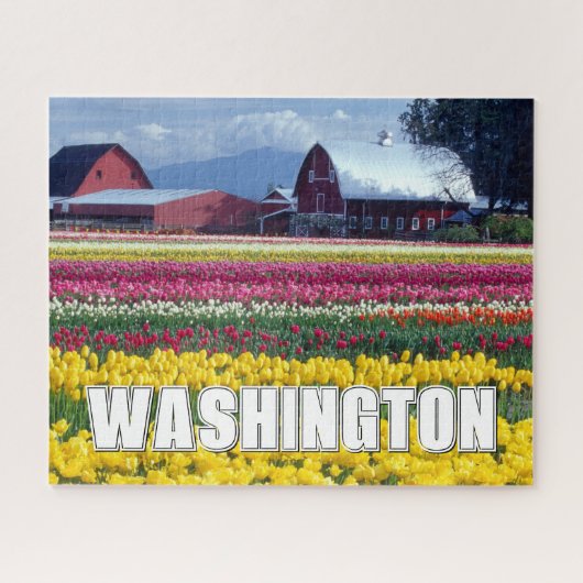 Washington State | Tulpveld Legpuzzel (Horizontaal)