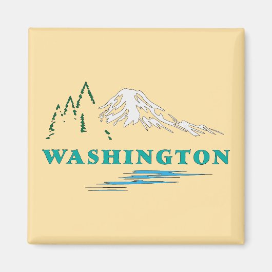 Washington State Verenigde Staten van Amerika Magneet (Voorkant)