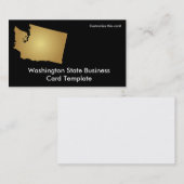Washington State Visitekaartje Metallic Gold (Voorkant / Achterkant)