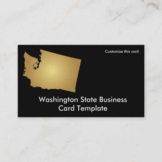 Washington State Visitekaartje Metallic Gold (Voorkant)