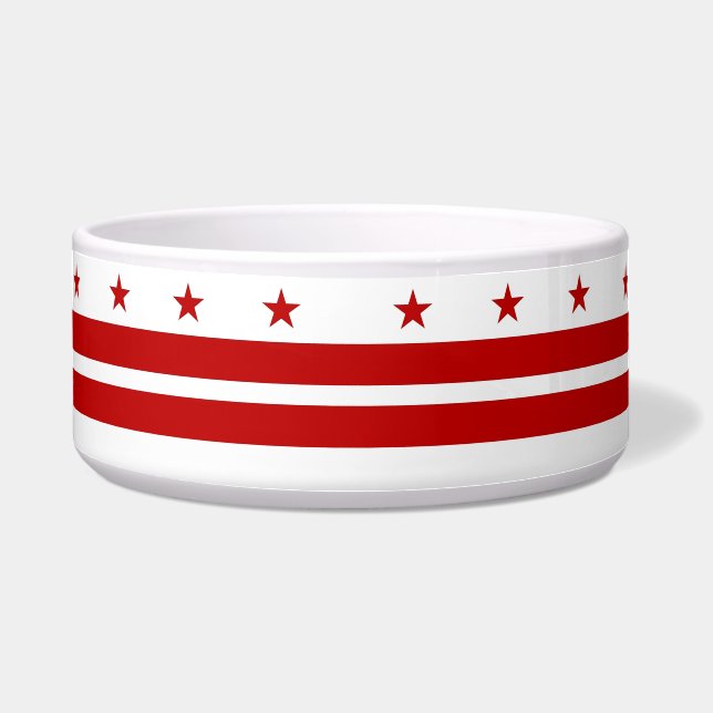 Washington State Vlag Pet Bowl Voerbakje (Voorkant)