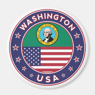 Washington sticker, telefooncel, canvas tas magneet