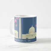 Washington, tasse iconique tirée par la main de (Devant gauche)