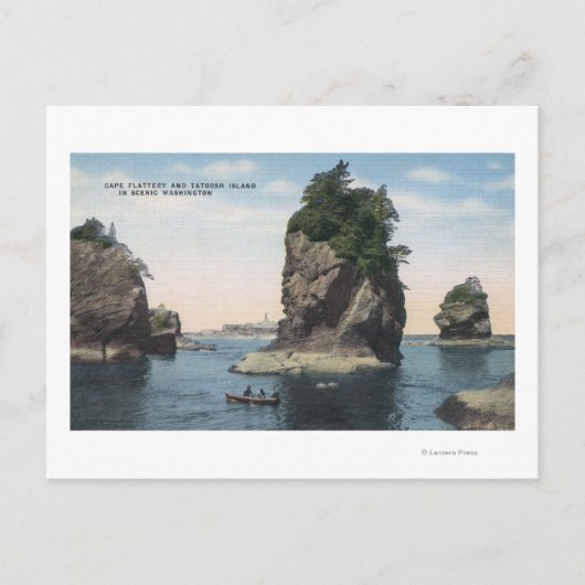 Washington - Uitzicht van Cape Flattery & Tatoosh Briefkaart (Voorkant)