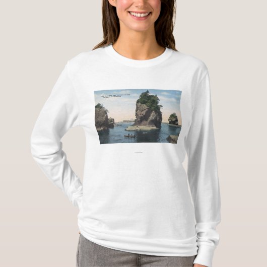 Washington - Uitzicht van Cape Flattery & Tatoosh T-shirt (Voorkant)