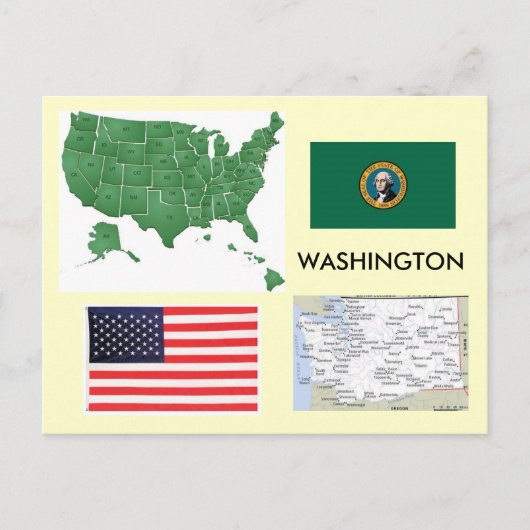 Washington, Verenigde Staten Briefkaart (Voorkant)