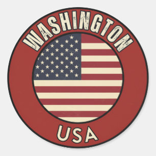 Washington Verenigde Staten van Amerika Ronde Sticker