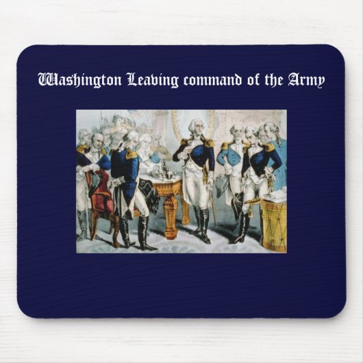 Washington verlaat het commando van het leger muismat (Voorkant)