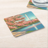 Washington Vierkante Kartonnen Onderzetter (Schuin)